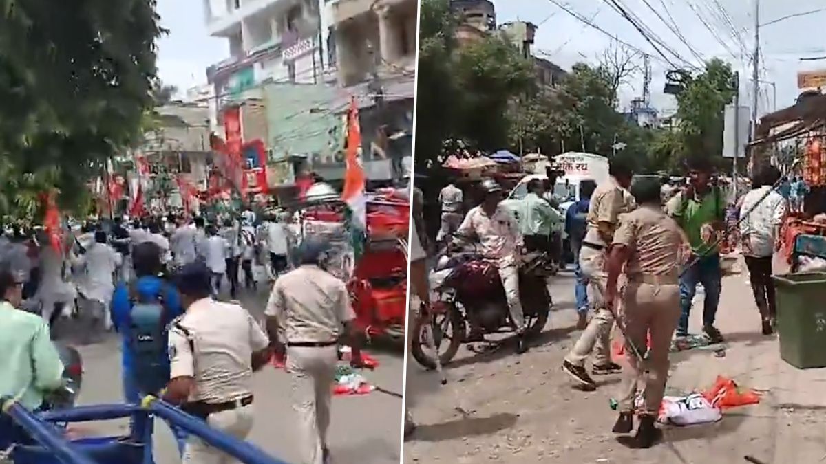 Bihar: পাটনায় কংগ্রেসের বিক্ষোভ প্রদর্শন, আন্দোলনকারীদের হঠাতে গিয়ে খণ্ডযুদ্ধ বাঁধল পুলিশের সঙ্গে, আহত এক পুলিশকর্মী