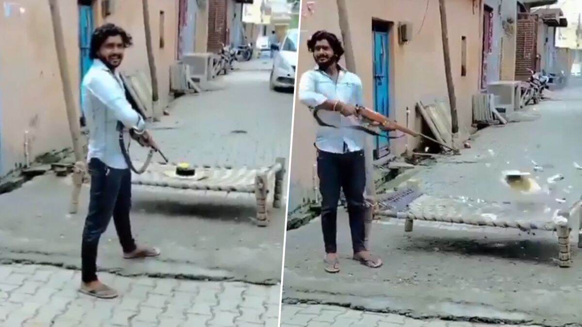 UP Viral Video: কেক কাটতে আস্ত বন্দুক, রিলের তাড়নায় সবই সম্ভব