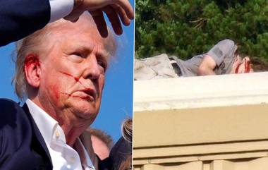 Donald Trump Assassination Attempt: ট্রাম্পকে লক্ষ্য করে গুলি চালাতেই হামলাকারীর উপর পালটা গুলি, ছিন্নভিন্ন হল মাথা, দেখুন