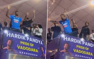 Pandya Brothers Sing Chak de India: নিজের শহর ভাদোদরায় সাদরে বরণ হার্দিককে, বিশ্বকাপ জয়ের রোড শো-তে পান্ডিয়া ভাইদের কন্ঠে চাক দে ইন্ডিয়া (দেখুন ভিডিও)