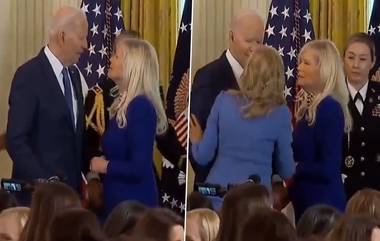 Joe Biden About To Kiss Another Woman Video: স্ত্রী ভেবে অন্য মহিলাকে চুমু খেতে যাচ্ছিলেন জো বাইডেন! দেখুন ভাইরাল ভিডিও