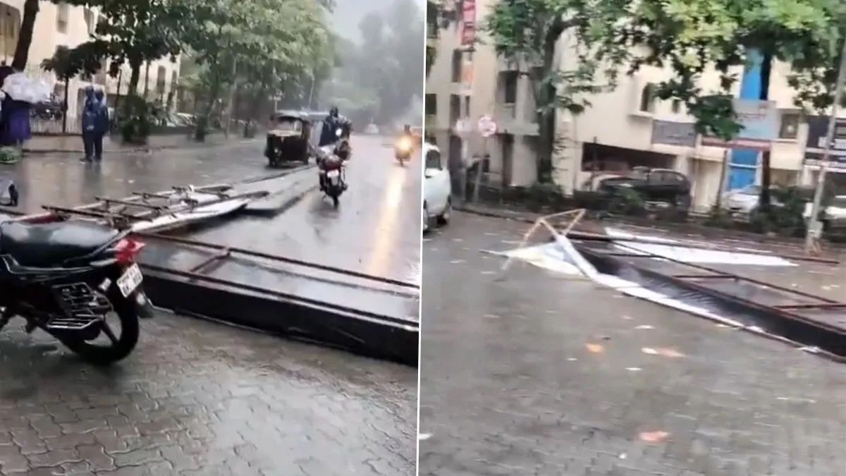 Mumbai Hoarding Collapse: প্রবল বৃষ্টিতে পাওয়াইয়ের হিরানন্দানি গার্ডেনে ভেঙে পড়ল হোর্ডিং গেট,অল্পের জন্য রক্ষা পেলেন এক প্রবীণ নাগরিক (দেখুন ভিডিও)