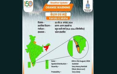 Kerala Rainfall: কেরালার ৬ জেলায় বিচ্ছিন্নভাবে ভারী থেকে খুব ভারী বৃষ্টিপাতে কমলা সতর্কতা জারি করল আই এম ডি