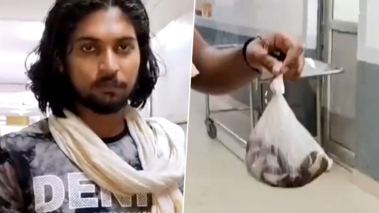 Viral Video: প্লাস্টিকে সাপ ভরে হাসপাতালে হাজির যুবক, ঘটনা শুনে অবাক চিকিত্‍সকরা, দেখুন ভিডিও