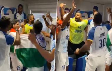 Indian Hockey Players Dance in Dressing Room:ব্রোঞ্জ পদক জেতার পর উচ্ছ্বসিত ভারতীয় পুরুষ হকি দল, নাচে মাত করলেন শ্রীজেশ