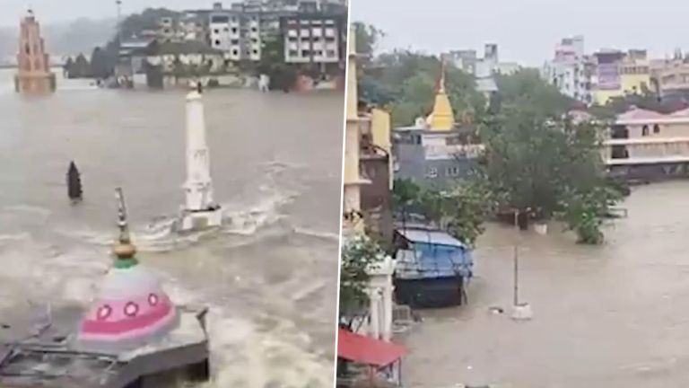 Maharashtra Rain: ফুঁসছে গোদাবরী, জলের তলায় একাধিক মন্দির, দেখুন ভিডিয়ো