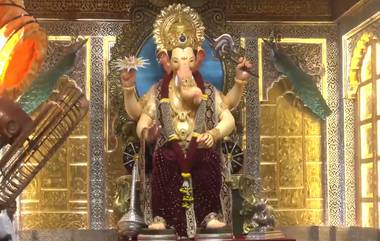 Ganesh Puja 2024:মুম্বইয়ের লালবাগ চা রাজার গণেশ মূর্তিতে ২০ কেজির সোনার মুকুট দান মুকেশ আম্বানি পুত্র অনন্তের