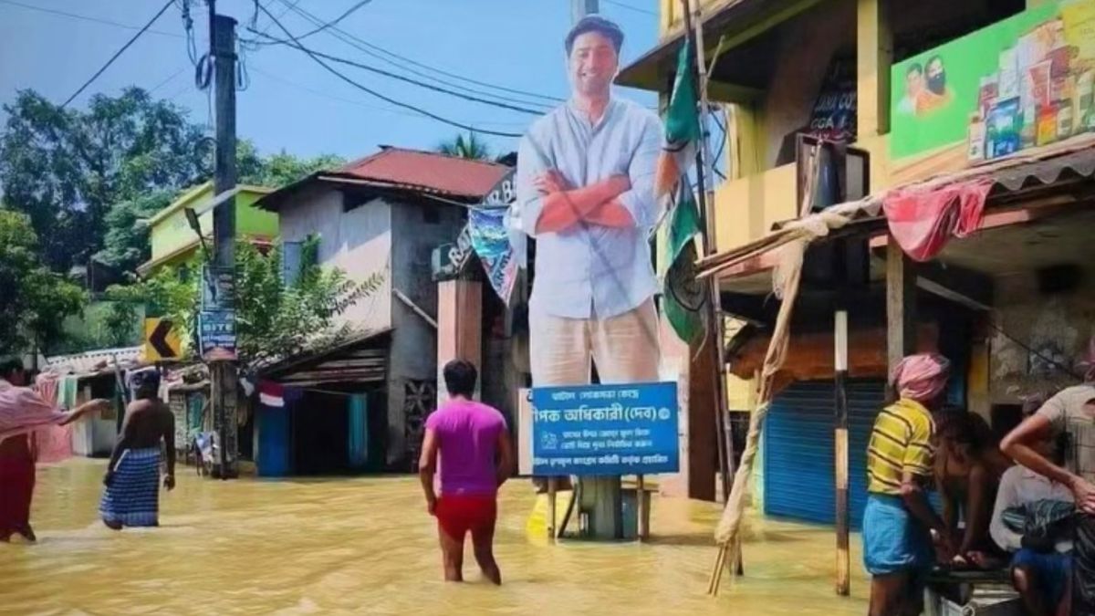 Ghatal Flood: বন্যায় ভাসছে ঘাটাল সঙ্গে দেবের 'ঘাটাল মাস্টারপ্ল্যান', বানভাসি এলাকায় মিমের শিকার দেব