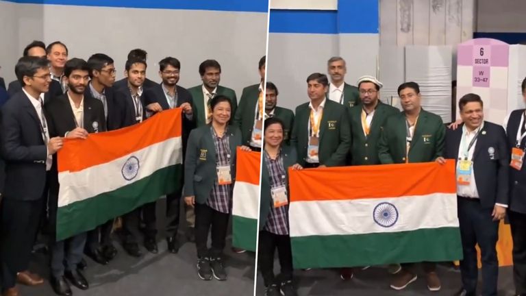 PAK Team with Indian Flag: দাবা অলিম্পিয়াডে ভারতের পতাকা হাতে পাকিস্তান, দেখুন বিরল ঘটনার ভাইরাল ভিডিও