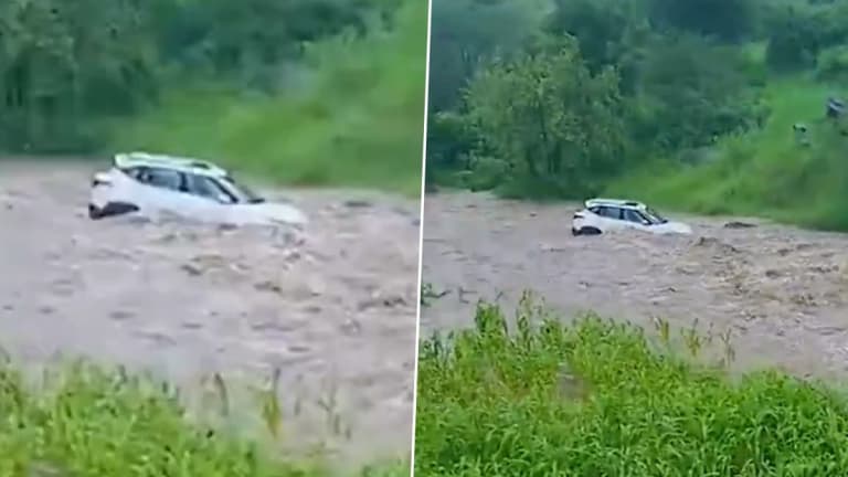 Rajasthan Rain: এক নাগাড়ে বর্ষণ, জলের স্রোতে ভেসে যাচ্ছে গাড়ি, দেখুন ভিডিয়ো