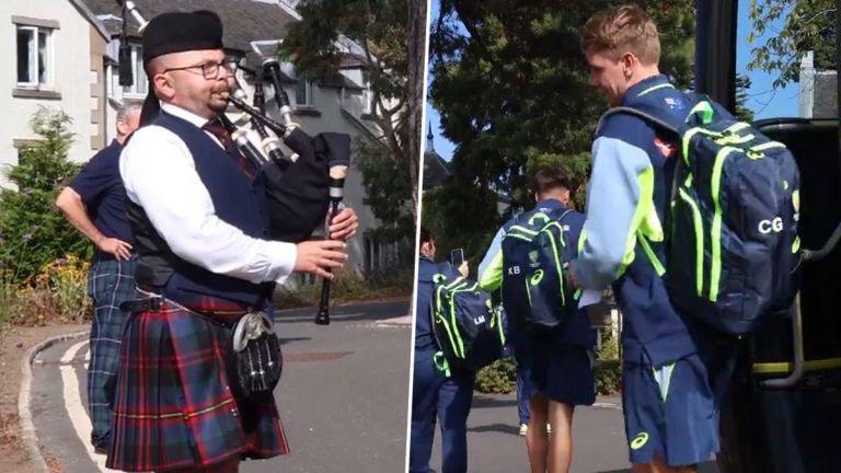 Australia vs Scotland T20I: স্কটল্যান্ডের সঙ্গে টি-টোয়েন্টি সিরিজের আগে উষ্ণ অভ্যর্থনা দেওয়া হল অস্ট্রেলিয়া ক্রিকেট দলকে (দেখুন ভিডিও)