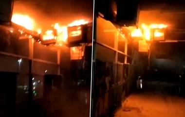 Fire: আচমকা স্টেশনের ওভারব্রিজে আগুন, আতঙ্কিত যাত্রীরা, দেখুন ভিডিয়ো