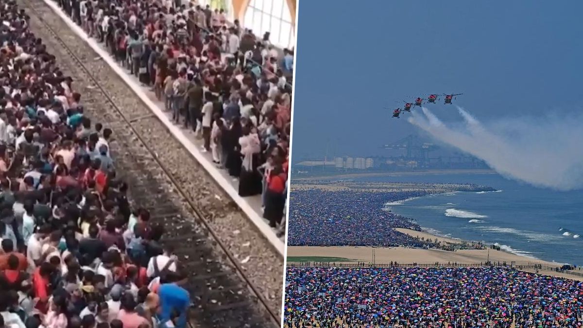 Chennai IAF Airshow: চেন্নাইয়ের মেরিনা বিচে বায়ুসেনার এয়ার শোয়ে মারাত্মক ভিড়ে ৪ জনের মৃত্যু, ১২ লক্ষাধিকের উপস্থিতিতে বিশ্বরেকর্ড