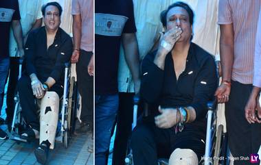 Govinda: গোড়ালি থেকে হাঁটু পর্যন্ত ব্যান্ডেজে মোড়া, হুইলচেয়ারে হাসপাতাল থেকে বেরলেন গোবিন্দা, জোড়হাত করে বললেন...