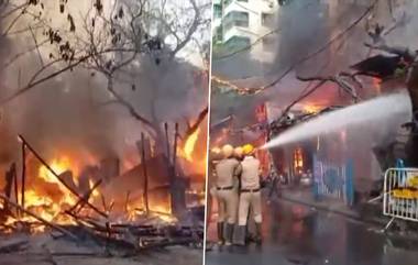 Fire Breaks in South Kolkata Bazar: দক্ষিণ কলকাতায় আগুন, দাউ দাউ করে জ্বলছে দোকানপাট, দেখুন ভিডিয়ো