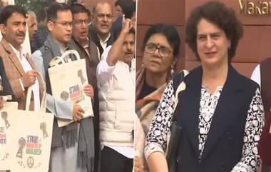 Priyanka Gandhi: পথ দেখালেন প্রিয়াঙ্কা, ব্যাগ কাঁধে সংসদ চত্বরে প্যালেস্তাইনের পর বাংলাদেশ নিয়ে সরব বিরোধীরা