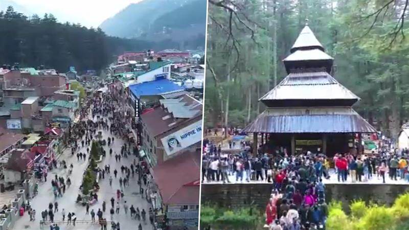 Manali: নববর্ষ উদযাপনে মানালিতে ব্যপক পর্যটক সমাগম, দেখুন ভিডিও