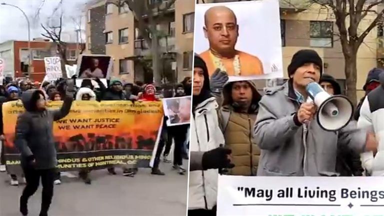 Bangladeshi Hindus in Canada Protest: বাংলাদেশের শান্তি ফেরাতে কানাডায় একজোট বাংলাদেশী হিন্দুরা, অন্তর্বর্তী সরকারকে চাপ দেওয়ার আর্জি