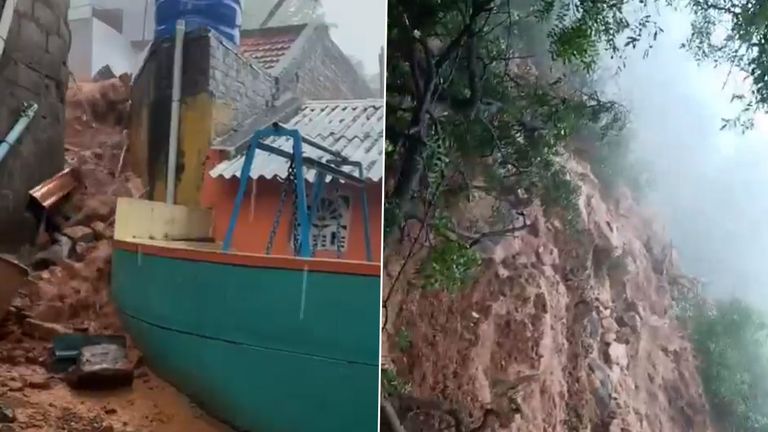 Chennai Heavy Rains: ঘূর্ণিঝড়ের জেরে চেন্নাইয়ে মুষলধারে বৃষ্টি, প্রবল গতিতে কাদামাটি ঘোলা জল ভাসিয়ে নিয়ে যাচ্ছে বসতি