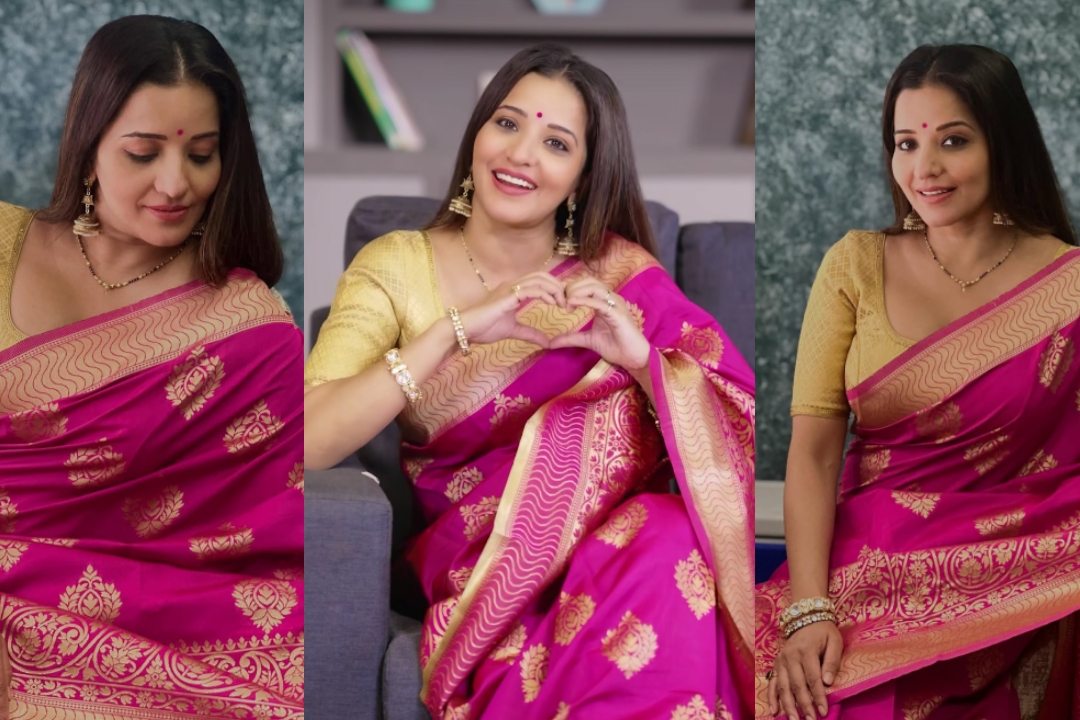 Monalisa Saree Look: গোলাপী শাড়িতে সুন্দরী ঝুমা বৌদি, মুগ্ধ মোনালিসার ভক্তরা...