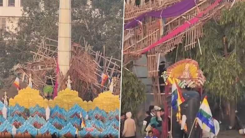 Baghpat:মন্দিরে ভেঙে পড়ল কাঠের কাঠামো, আহত কমপক্ষে ৫০ ভক্ত