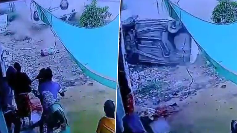 Shocking Video: শিউরে ওঠা দৃশ্য, মহিলা ধাক্কায় উড়িয়ে পরপর ৩বার লাফিয়ে উলটে পড়ল গাড়ি