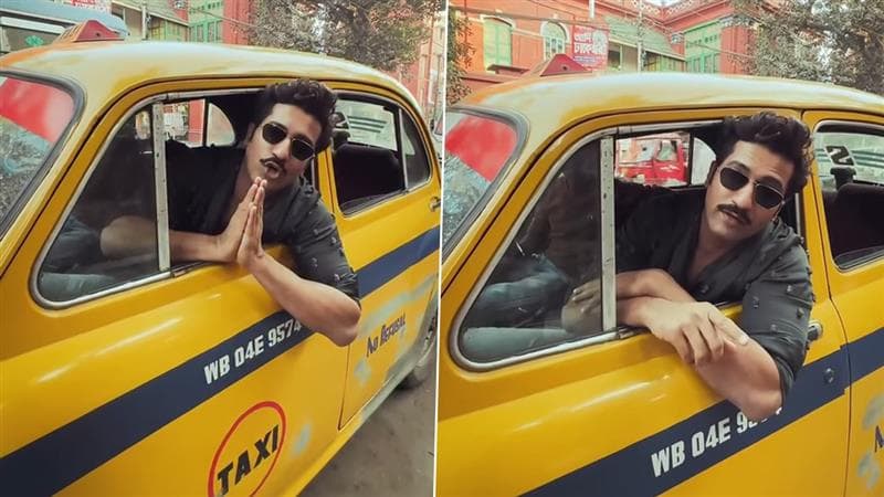 Vicky Kaushal in Kolkata: কলকাতায় এসে হলুদ ট্যাক্সি চাপলেন ভিকি, জানলা দিয়ে মুখ বাড়িয়ে ঝরঝরে বাংলায় বললেন...