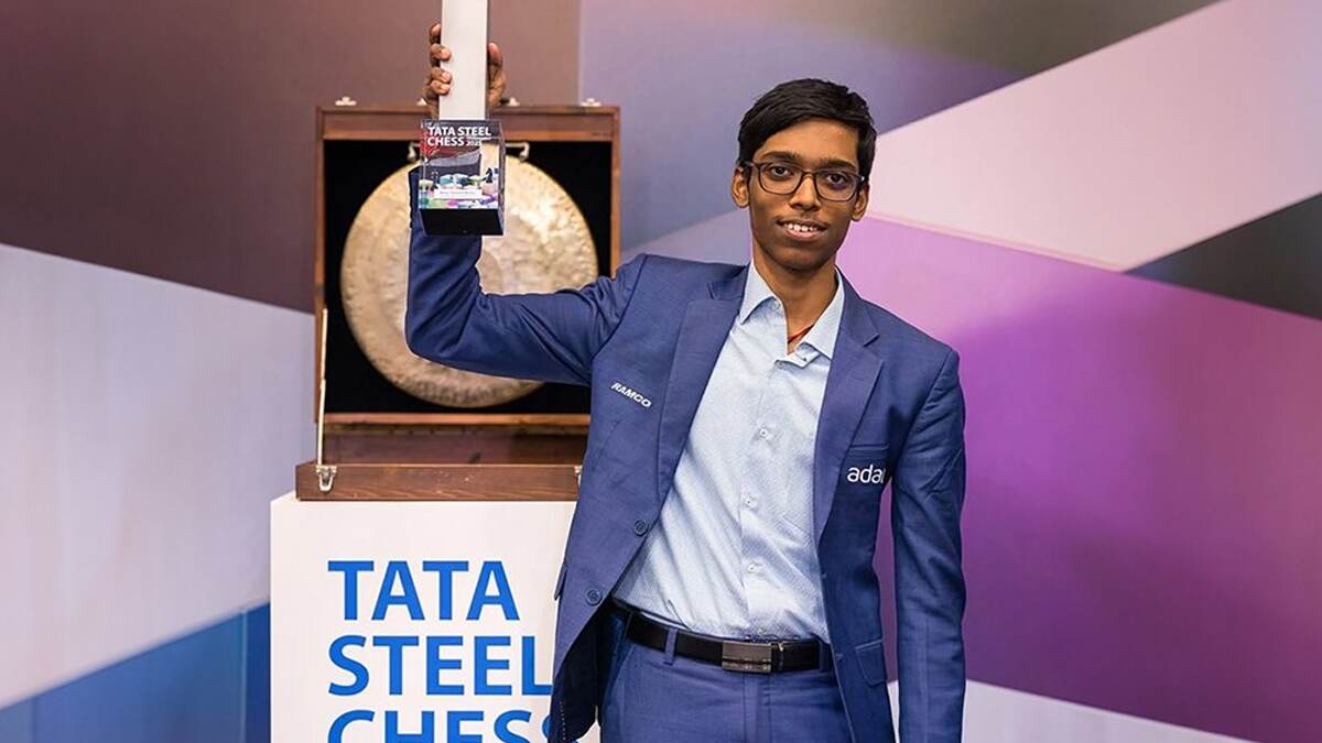 Tata Steel Masters 2025:  বিশ্ব চ্যাম্পিয়ন গুকেশকে হারিয়ে টাটা স্টিল মাস্টার্স ২০২৫ শিরোপা জিতলেন ভারতীয় গ্র্যান্ডমাস্টার আর. প্রজ্ঞানন্দ