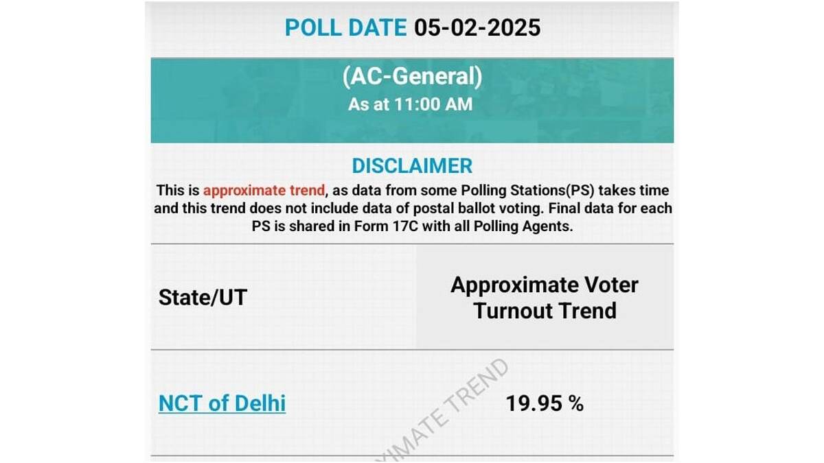 Delhi Assembly Election 2025: ভোট নিয়ে আগ্রহ তুঙ্গে, কিন্তু ছাপ ফেলল না ভোটের হারে; সকাল ১১টা পর্যন্ত শতকরা হার ১৯.৯৫