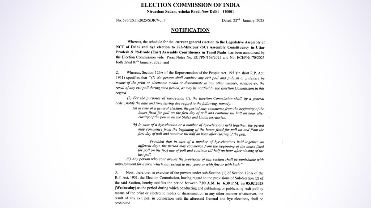 Delhi Assembly Election 2025: ভোটের দিনে দিল্লি বিধানসভা নির্বাচনের সমস্তরকম বুথ ফেরত সমীক্ষা নিষিদ্ধ করল নির্বাচন কমিশন