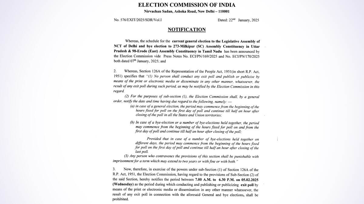 Delhi Assembly Election 2025: ভোটের দিনে দিল্লি বিধানসভা নির্বাচনের সমস্তরকম বুথ ফেরত সমীক্ষা নিষিদ্ধ করল নির্বাচন কমিশন