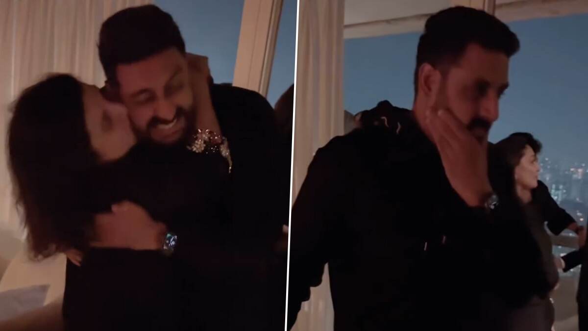 Farah Khan Shares Video With Abhishek Bachchan: জন্মদিনে অভিষেককে চেপে ধরে এক নাগাড়ে চুম্বন ফারহার, দেখুন ভিডিয়ো