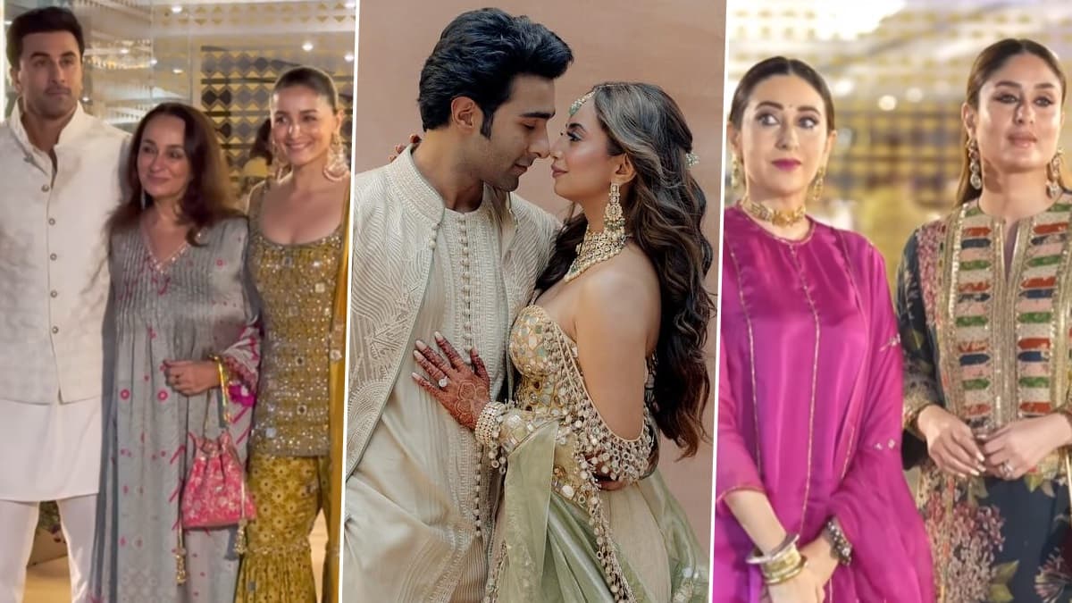 Aadar Jain-Alekha Advani’s Wedding: ভাইয়ের বিয়েতে করিশ্মা-করিনা, রণবীর-আলিয়াদের নাচ, দেখুন