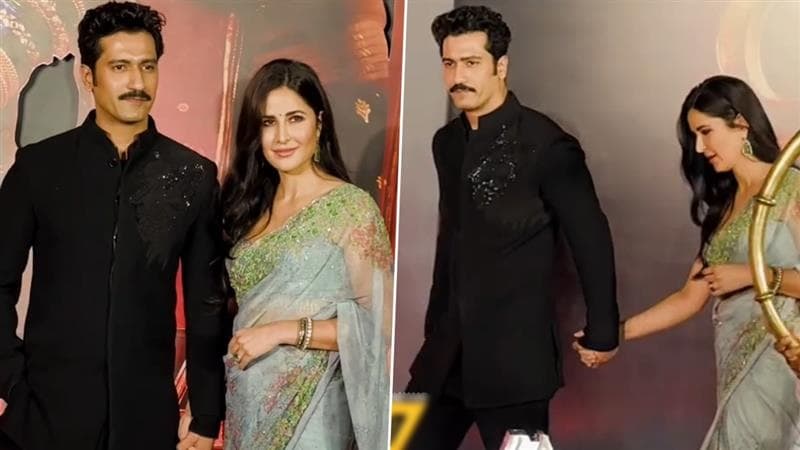 Katrina Kaif-Vicky Kaushal Video: ক্যাটরিনাকে চোখে হারাচ্ছেন, এক মুহূর্তের জন্যও স্ত্রীর হাত ছাড়লেন না ভিকি দেখুন