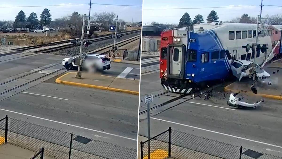 Train Crushed The Car Video: রেল লাইনে হঠাৎ আটকাল গাড়ি, এসইউভি ভেঙে গুঁড়িয়ে দিল ট্রেন, দেখুন ভিডিয়ো