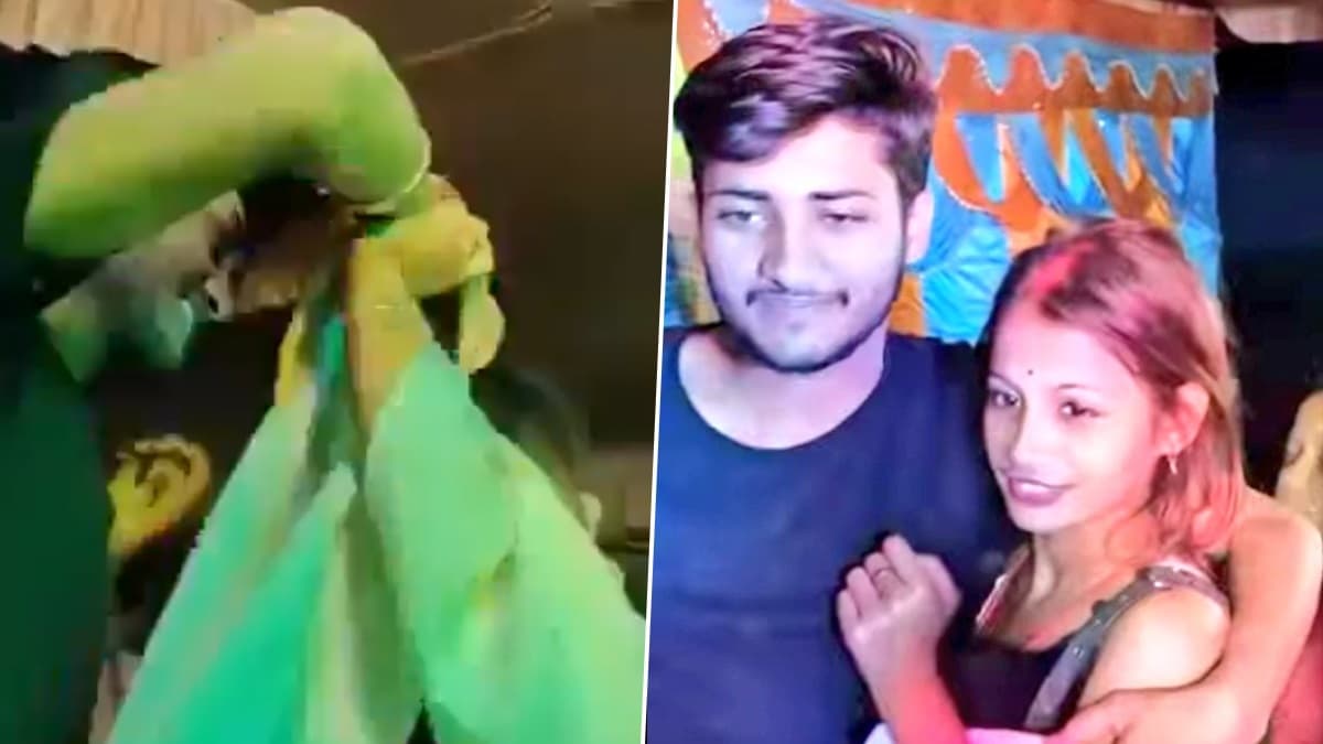 Wedding Guest Applies ‘Sindoor’ on Dancer’s Forehead: অর্কেস্ট্রার নাচের মাঝে লাফিয়ে মঞ্চে উঠে নৃত্যশিল্পীকে জোর করে বিয়ে, সিদূঁর পরালেন যুবক,দেখুন ভিডিয়ো