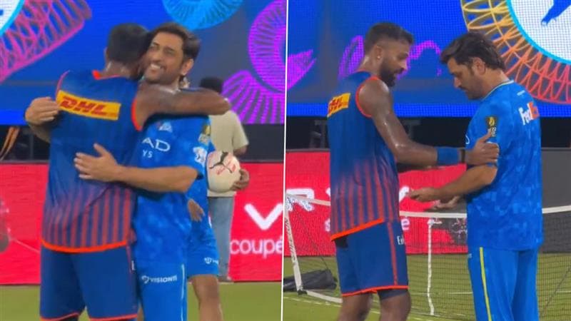 Hardik Pandya Hugs MS Dhoni: দেখুন, চেন্নাইয়ে প্র্যাকটিস চলাকালীন এমএস ধোনিকে জড়িয়ে ধরলেন হার্দিক পান্ডিয়া