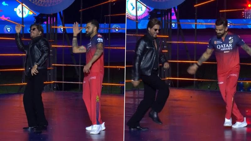 Virat Kohli Dances with SRK: দেখুন, ইডেনে শাহরুখ খানের সঙ্গে 'ঝুমে জো পাঠান'-এর তালে নাচলেন বিরাট কোহলি