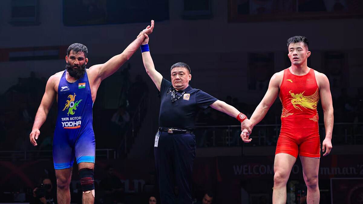 Asian Wrestling Championship: এশীয় কুস্তি চ্যাম্পিয়ানশিপের ৮৭ কেজি গ্রিকো রোমানে ক্যাটেগরিতে ব্রোঞ্জ পদক জয় ভারতীয় কুস্তিগীর সুনীল কুমারের