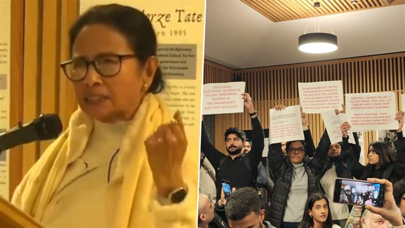 Mamata Banerjee Speech Protest at Oxford University: 'দিদি রয়েল বেঙ্গল টাইগার, ধরতে পারলে ধরে দেখান', অক্সফোর্ড বিশ্ববিদ্যালয়ে বিক্ষোভের মুখে মমতার হুঙ্কার
