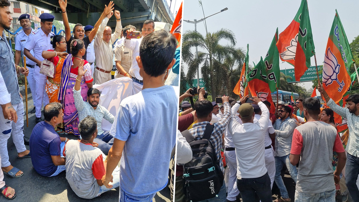 Mothabari Incident: মোথাবাড়ি ঘটনার প্রতিবাদে বিজেপির মিছিল, দমদম পার্ক-কেষ্টপুর সংলগ্ন এলাকায় পুলিশের সঙ্গেবিক্ষোভকারীদের ধস্তাধস্তির জেরে অবরুদ্ধ রাস্তা