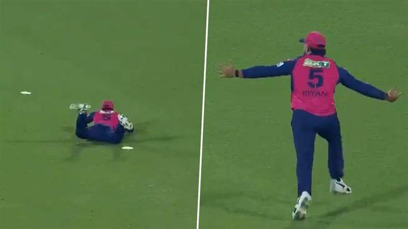 Riyan Parag Catch Video: দুরন্ত ক্যাচ রিয়ান পরাগের, দেখুন ভিডিয়ো