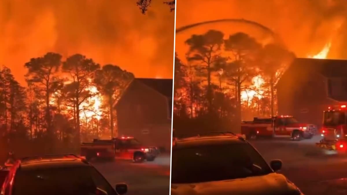 Carolina Forest Wildfire Videos: গনগনে আগুনে জ্বলছে মার্কিন মুলুক, ক্যালিফোর্নিয়ার পর ক্যারোলিনা পুড়ছে ভয়ঙ্করভাবে দেখুন