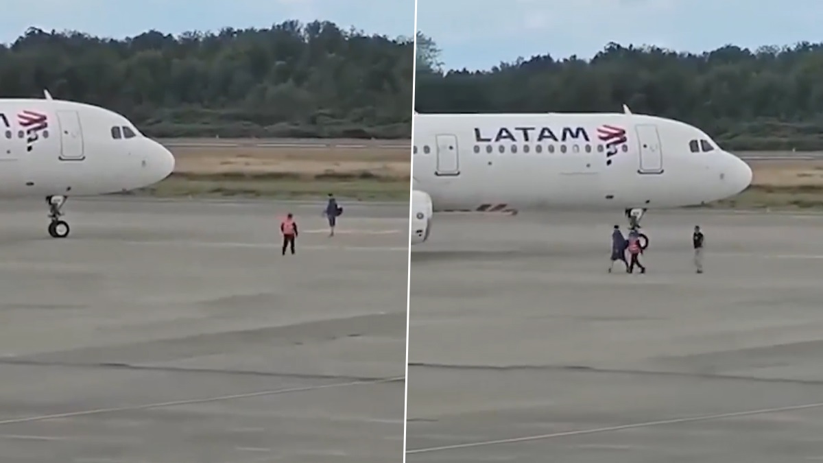 Chile Airport Video: বিমানবন্দরে যুবকর অদ্ভুদ কীর্তি, টারম্যাকে হন্তদন্ত হয়ে ছুটলেন, দেখুন ভিডিয়ো