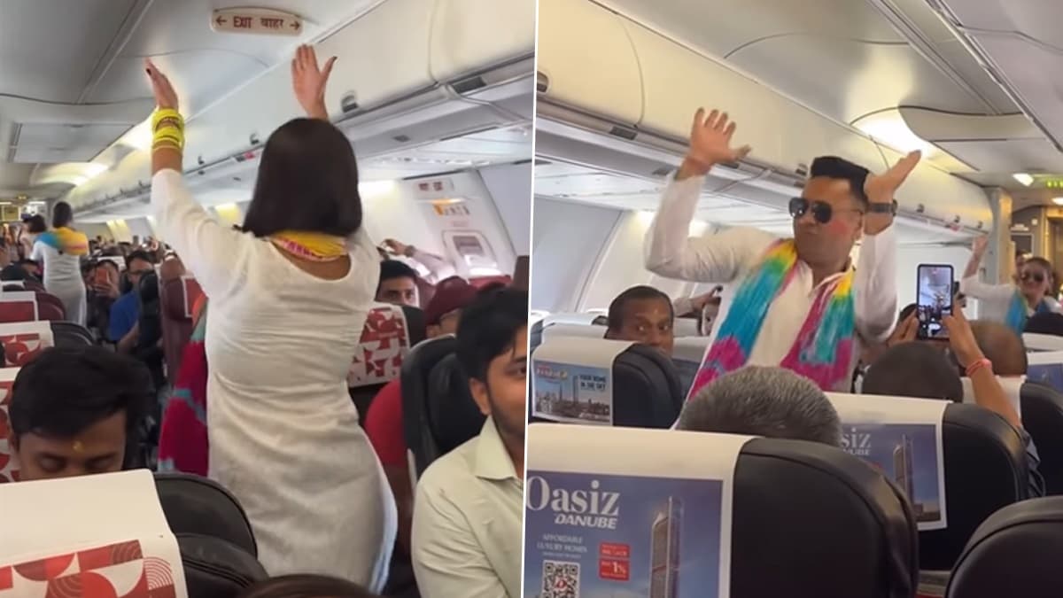 Holi Dance Video Of SpiceJet Cabin Crew: বিমানে হোলি যাপন, নাচ, গানে ভরিয়ে দিলেন কর্মীরা দেখুন