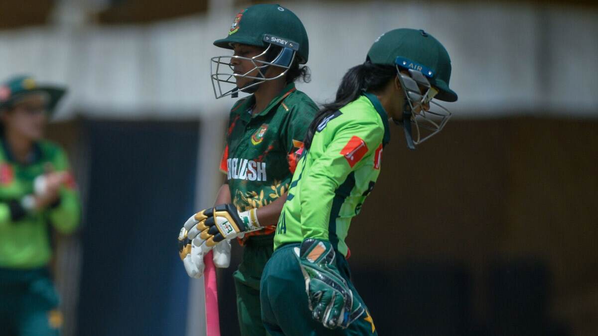 PAK W vs BAN W, ICC Womens World Cup Qualifier 2025 Live Scorecard: পাক বোলিংয়ে ঘায়েল, রিতু মনি-ফাহিমা খাতুনের চেষ্টায় বাংলাদেশের স্কোর-১৭৮/৯