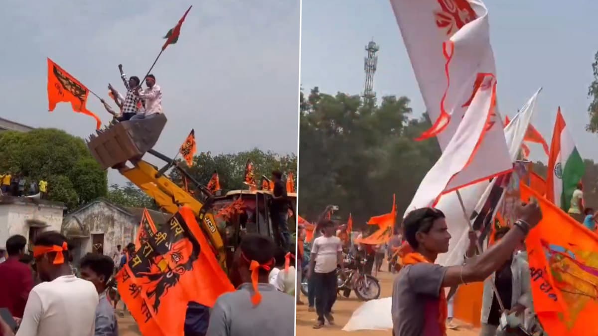 Ram Navami Rally: বুলডোজারে চড়ে মেদিনীপুরে রামনবমীর মিছিল, দেখুন ভিডিয়ো