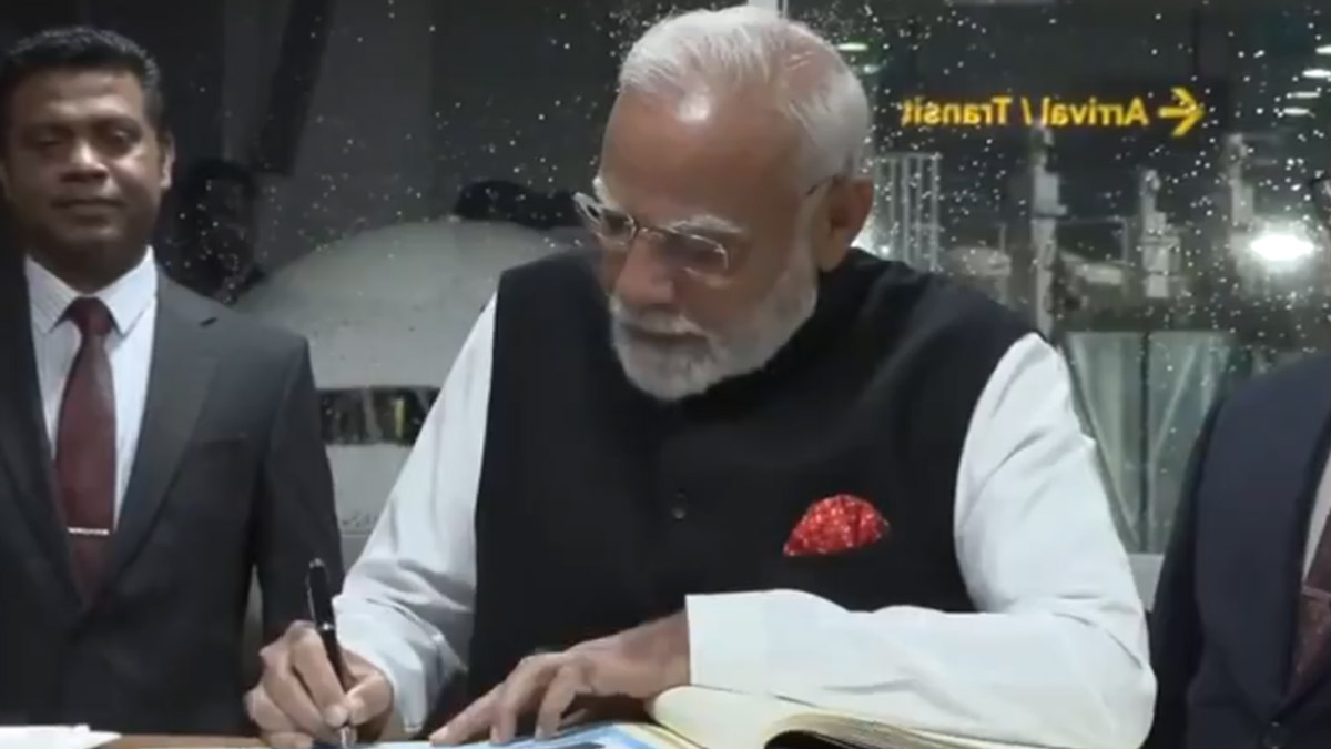 PM Narendra Modi: কলম্বোয় পৌঁছলেন প্রধানমন্ত্রী নরেন্দ্র মোদী, স্বাগত জানালেন শ্রীলঙ্কার সরকার