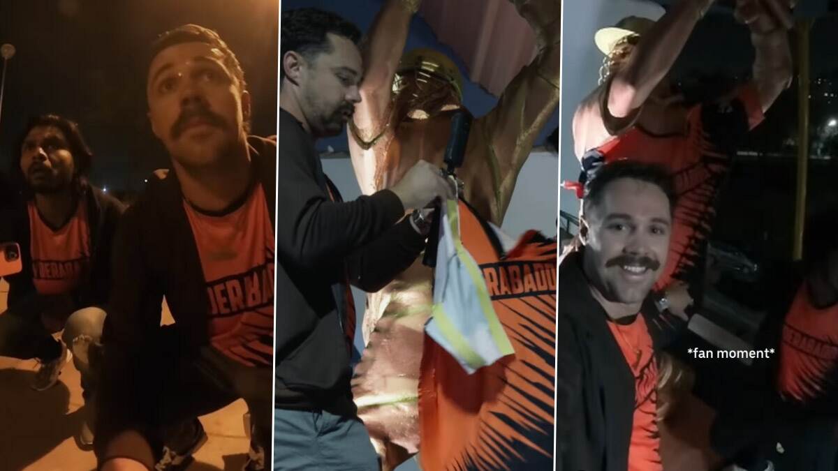 Travis Head Viral Video: লুকিয়ে ওয়াংখেড়েতে ঢুকে সচিন তেন্ডুলকারের মূর্তিকে হায়দরাবাদের জার্সি পরালেন ট্রাভিস হেড, দেখুন ভাইরাল ভিডিও