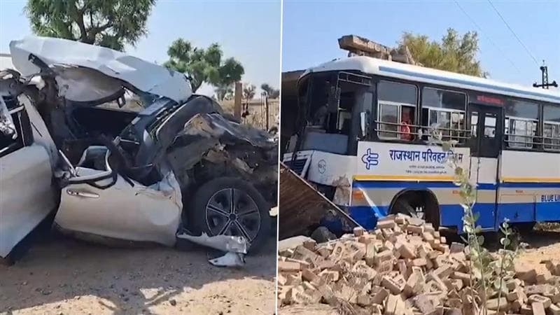 Rajasthan: রাজস্থানে বাস ও গাড়ির মধ্যে ভয়াবহ সংঘর্ষ, নিহত ১ জন